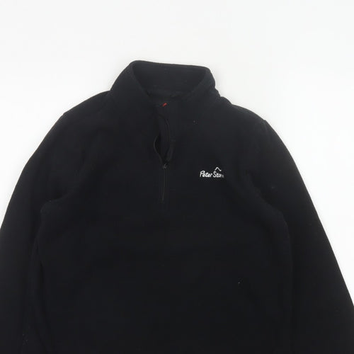 Peter Storm Boys Black 13 Years 1/4 Zip Fleece Pullover Sweatshirt