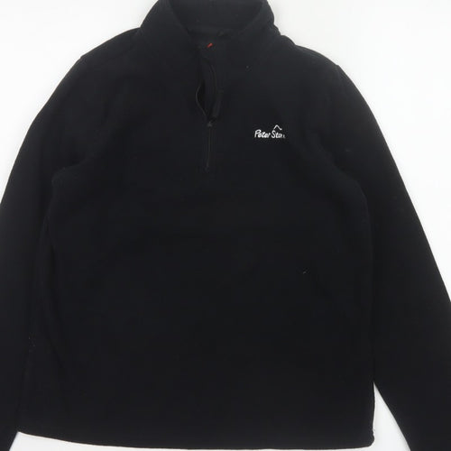 Peter Storm Boys Black 13 Years 1/4 Zip Fleece Pullover Sweatshirt