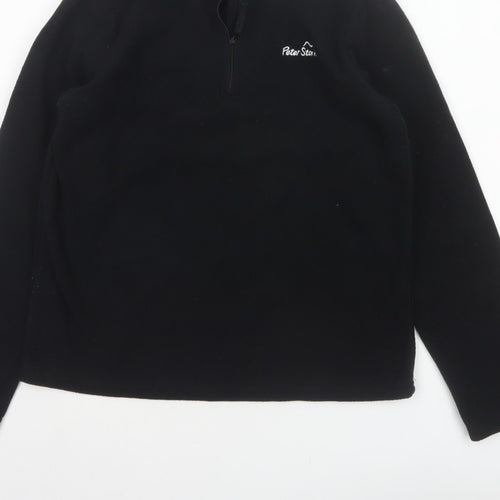 Peter Storm Boys Black 13 Years 1/4 Zip Fleece Pullover Sweatshirt