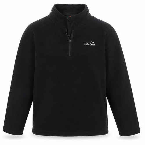 Peter Storm Boys Black 13 Years 1/4 Zip Fleece Pullover Sweatshirt