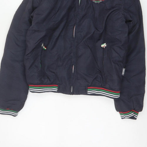 Everlast Boys Blue 13 Years Hooded Padded Bomber Jacket Full Zip