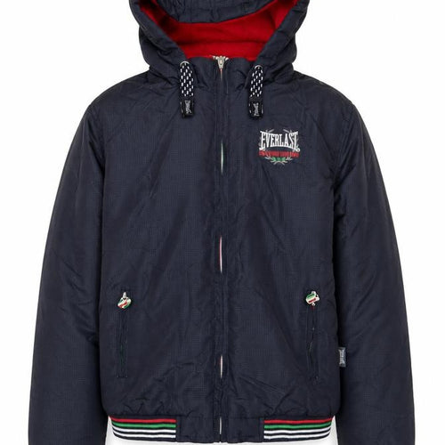 Everlast Boys Blue 13 Years Hooded Padded Bomber Jacket Full Zip
