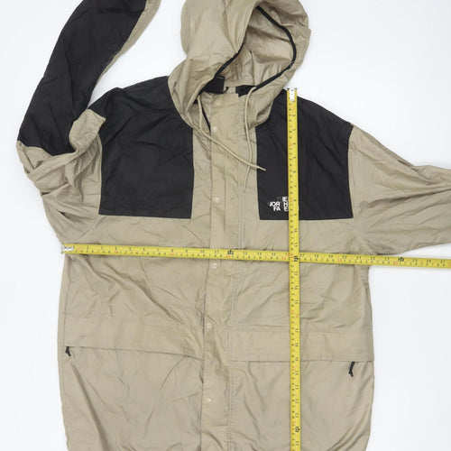 The North Face Men’s XL Beige Black Hooded Windbreaker Jacket