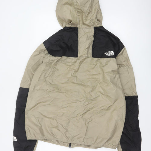 The North Face Men’s XL Beige Black Hooded Windbreaker Jacket