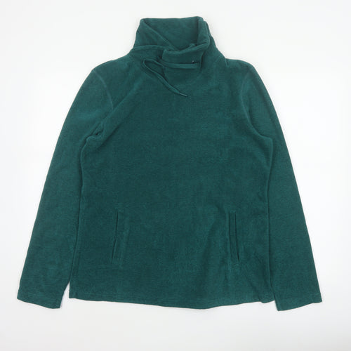 Mountain Warehouse Women Green UK 16 Fleece High Neck Pullover Sweatshirt