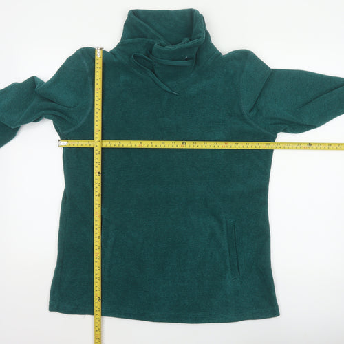 Mountain Warehouse Women Green UK 16 Fleece High Neck Pullover Sweatshirt