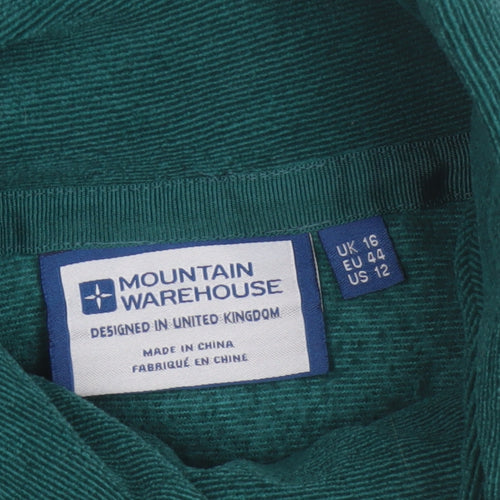 Mountain Warehouse Women Green UK 16 Fleece High Neck Pullover Sweatshirt