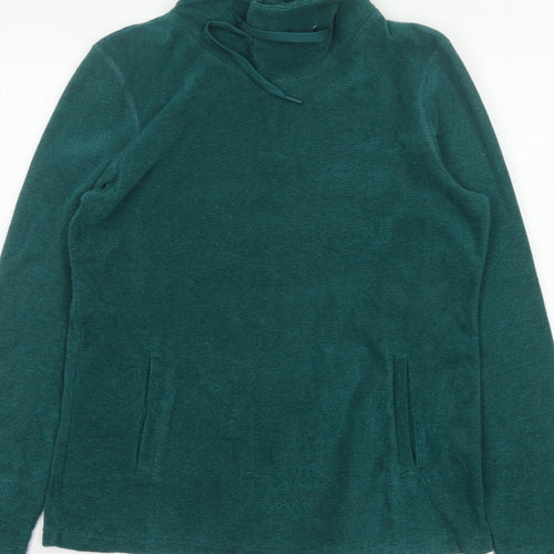 Mountain Warehouse Women Green UK 16 Fleece High Neck Pullover Sweatshirt
