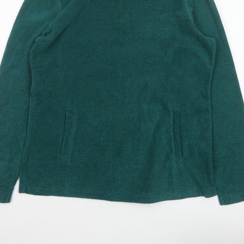 Mountain Warehouse Women Green UK 16 Fleece High Neck Pullover Sweatshirt