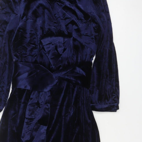 Boden Women Blue UK 10 Velvet Sheath Knee Length Party Dress