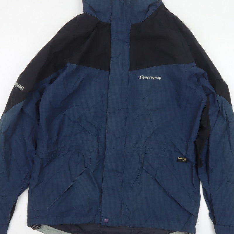 Sprayway Men’s Blue Small Gore-Tex XCR Hooded Waterproof Jacket