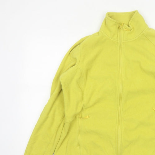 Marks and Spencer Women Yellow Size 16 Fleece Full Zip Jacket Pockets