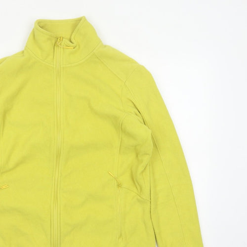 Marks and Spencer Women Yellow Size 16 Fleece Full Zip Jacket Pockets