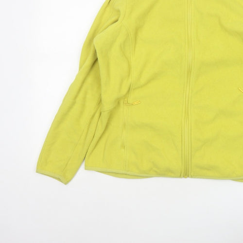 Marks and Spencer Women Yellow Size 16 Fleece Full Zip Jacket Pockets