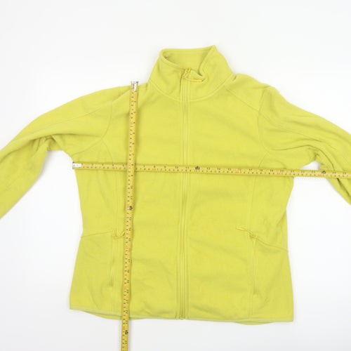 Marks and Spencer Women Yellow Size 16 Fleece Full Zip Jacket Pockets