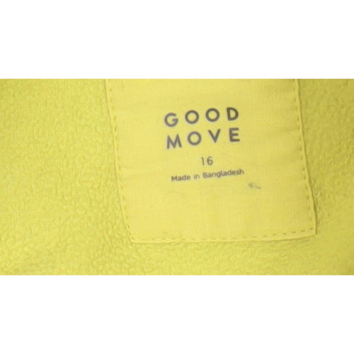 Marks and Spencer Women Yellow Size 16 Fleece Full Zip Jacket Pockets
