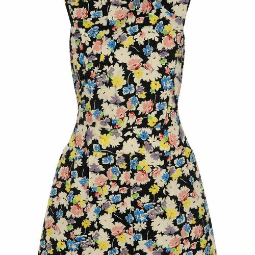 Topshop Women’s Multicoloured Floral Playsuit UK 12 Sleeveless Zip