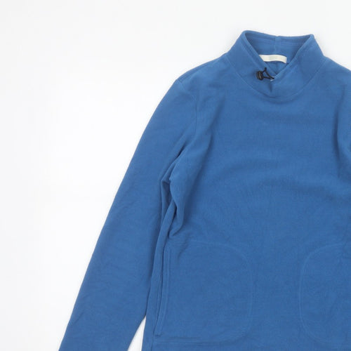 Marks & Spencer Women’s Blue Size 8 Fleece High Neck Pullover Sweatshirt
