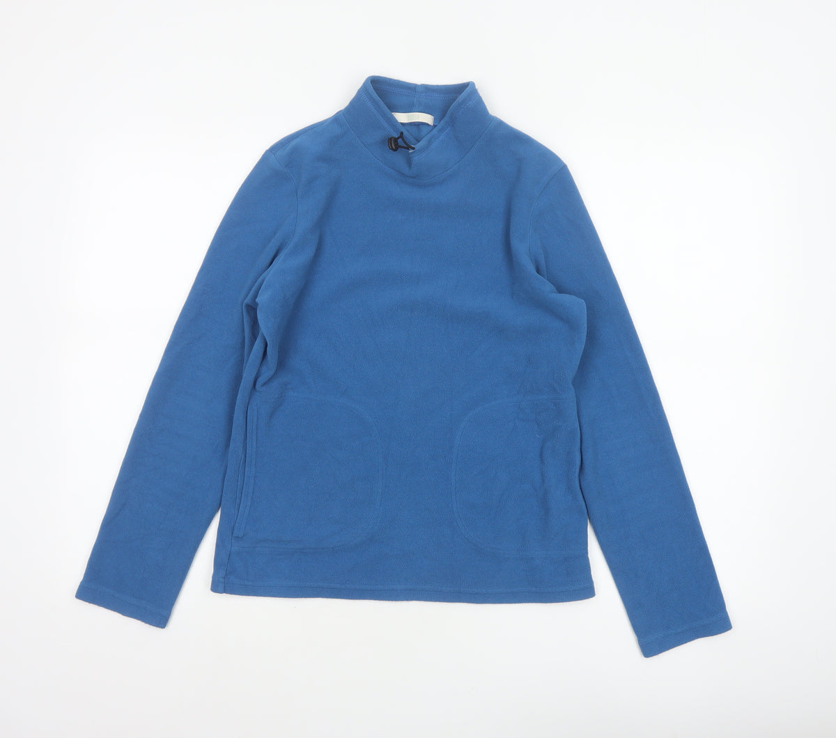 Marks & Spencer Women’s Blue Size 8 Fleece High Neck Pullover Sweatshirt