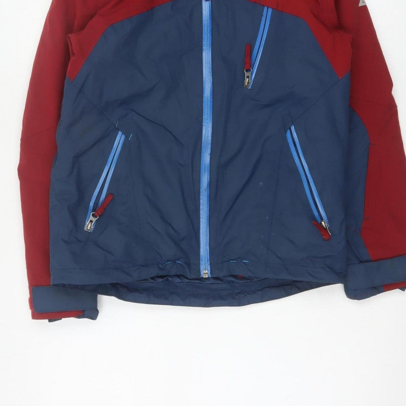 Wedze Boys Red Blue 12 Years Ski Jacket Hooded Full Zip