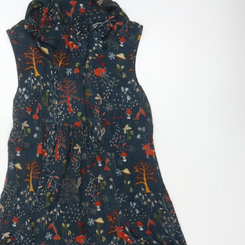 Apricot Women Blue UK 12 Fit & Flare Cowl Neck Woodland Dress