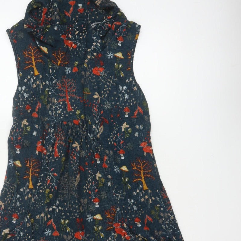 Apricot Women Blue UK 12 Fit & Flare Cowl Neck Woodland Dress