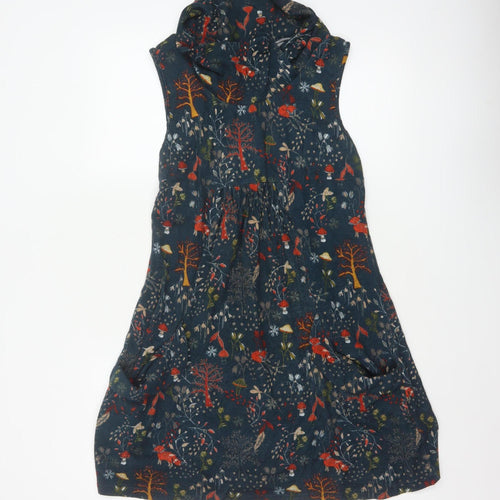 Apricot Women Blue UK 12 Fit & Flare Cowl Neck Woodland Dress