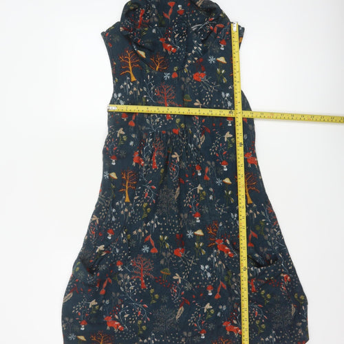 Apricot Women Blue UK 12 Fit & Flare Cowl Neck Woodland Dress
