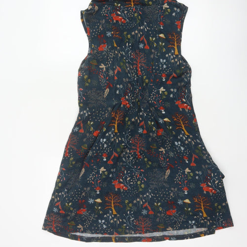 Apricot Women Blue UK 12 Fit & Flare Cowl Neck Woodland Dress