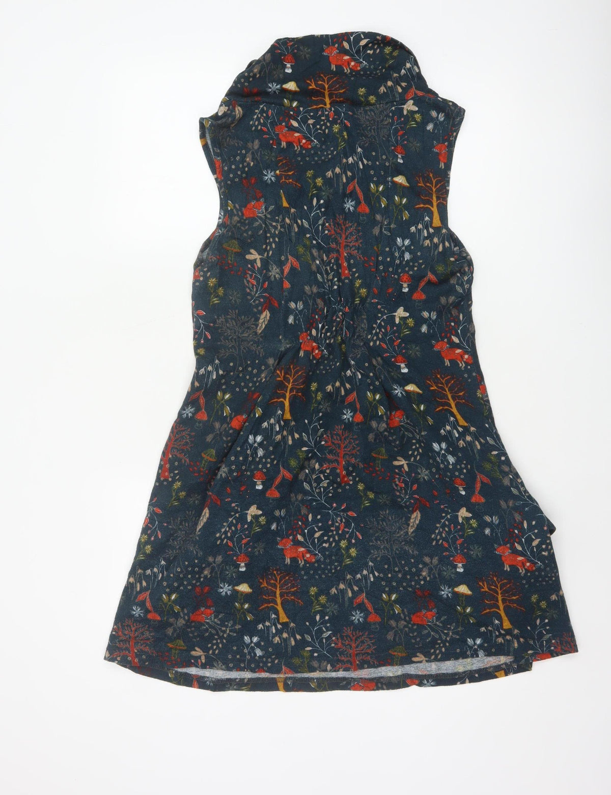 Apricot Women Blue UK 12 Fit & Flare Cowl Neck Woodland Dress