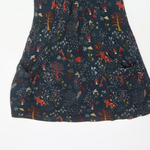 Apricot Women Blue UK 12 Fit & Flare Cowl Neck Woodland Dress