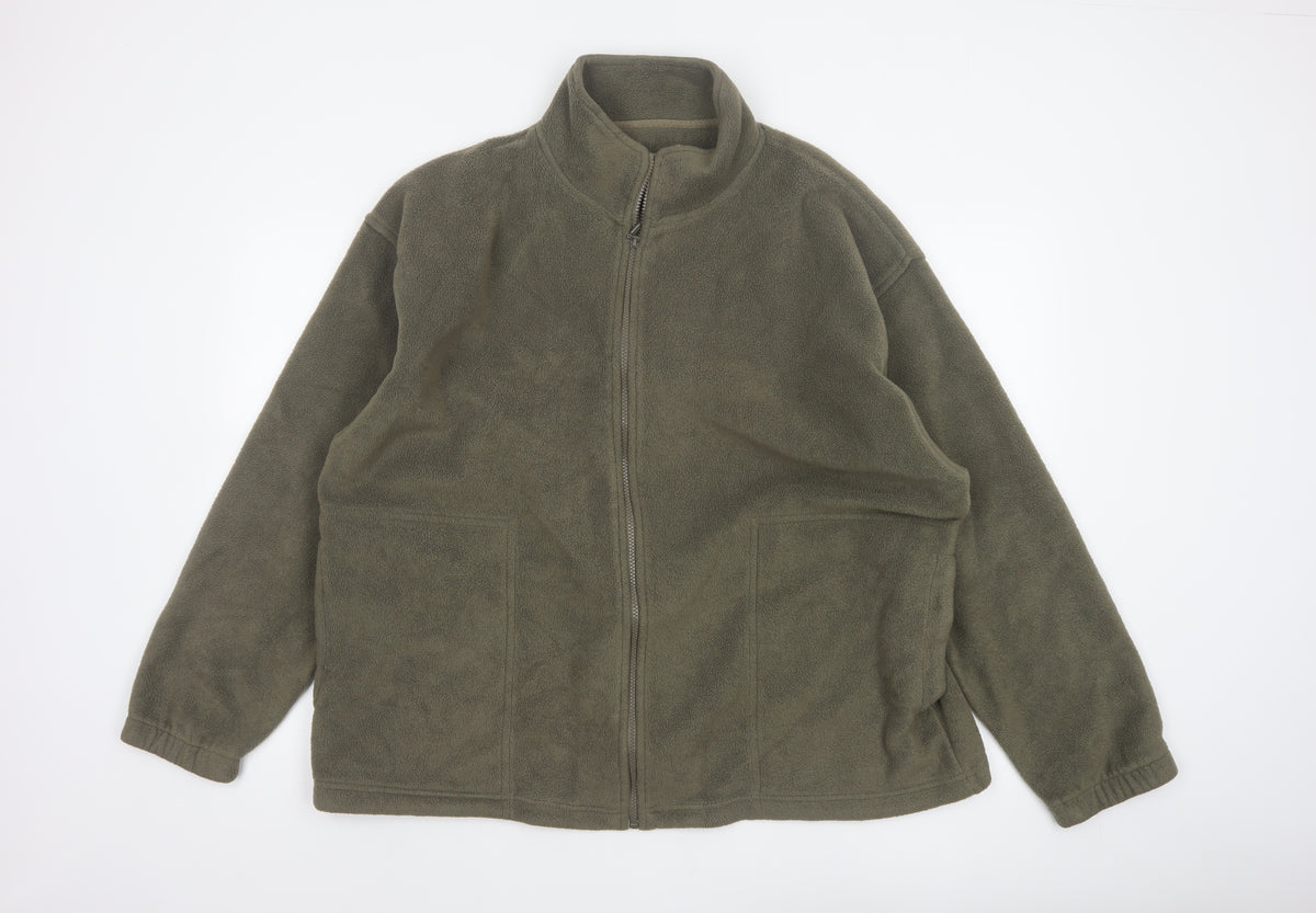 EWM Pure Classic Men’s Green XL Fleece Full Zip Jacket Pockets
