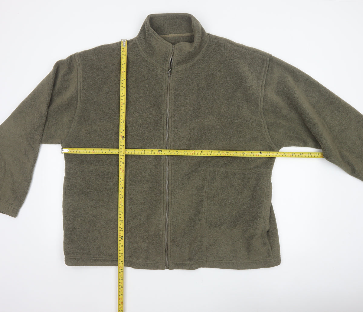EWM Pure Classic Men’s Green XL Fleece Full Zip Jacket Pockets