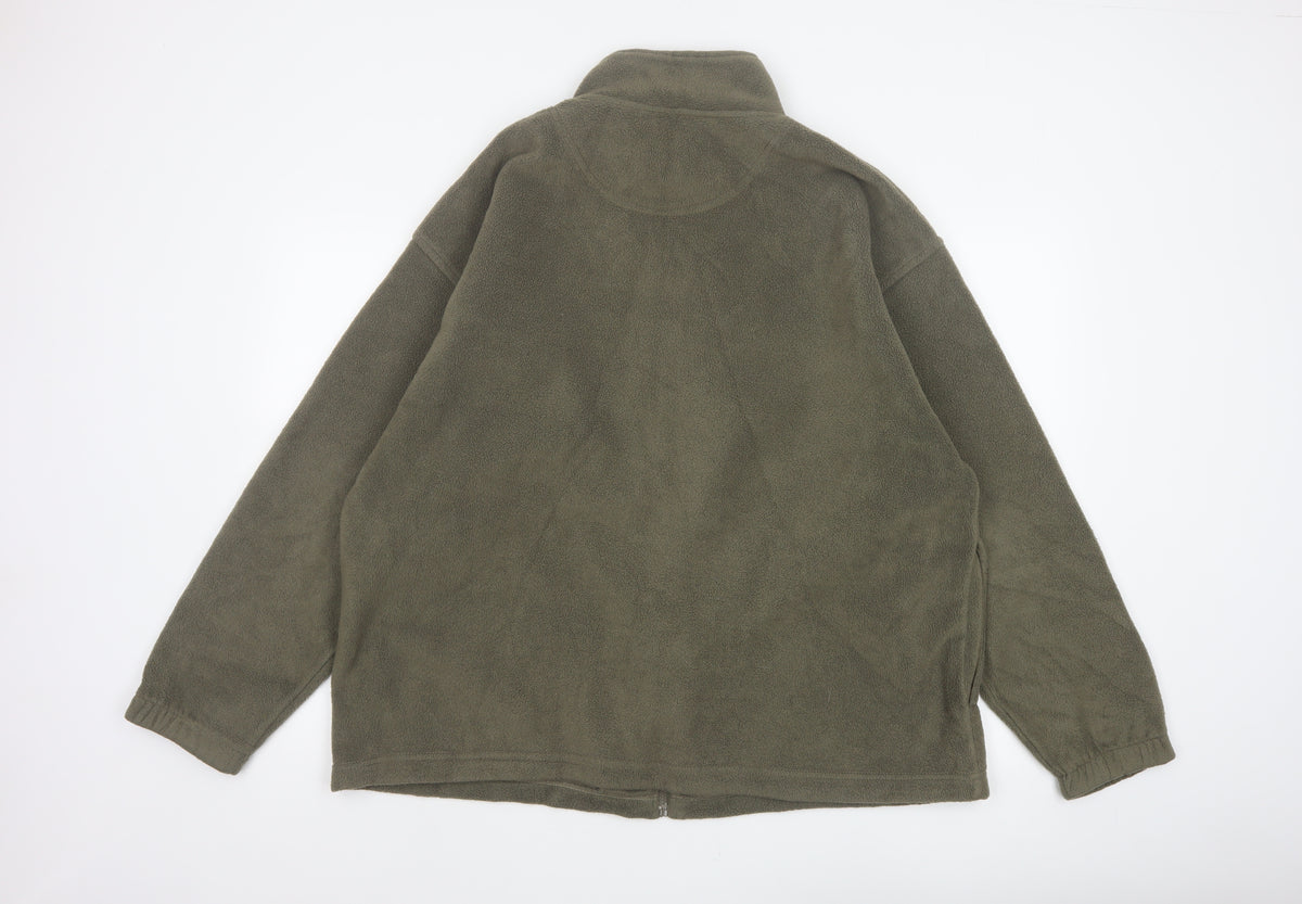 EWM Pure Classic Men’s Green XL Fleece Full Zip Jacket Pockets