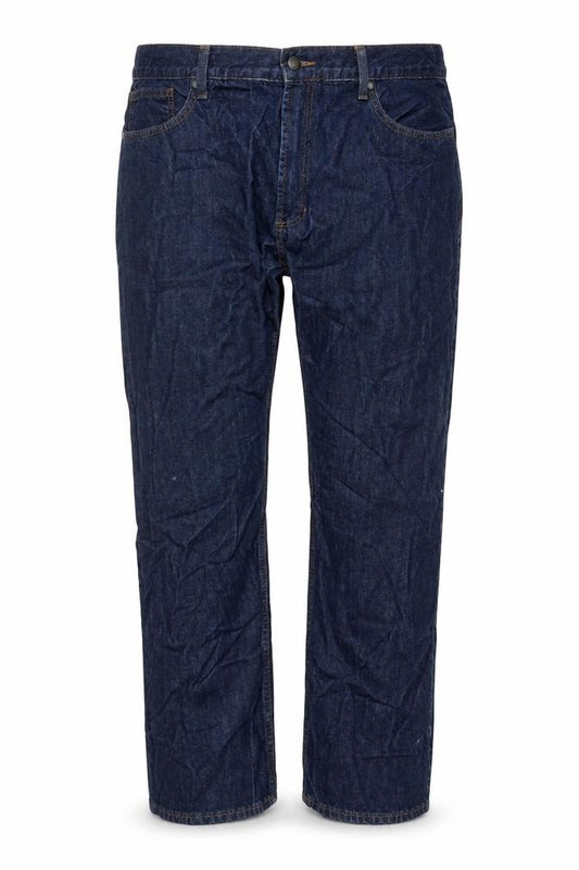 Front view of Marks and Spencer Men’s Blue 40/31 Straight Fit Cotton Jeans