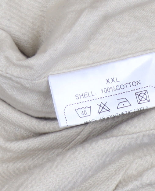 Additional view of Tayberry Revisited Men’s Beige Cotton Zip Jacket 2XL Collared