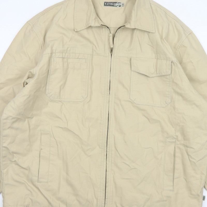 Additional view of Tayberry Revisited Men’s Beige Cotton Zip Jacket 2XL Collared