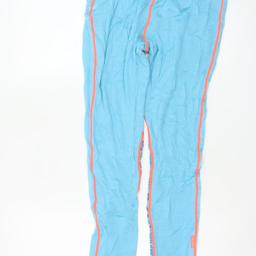 Kari Traa Women Blue L Merino Wool Modal Geometric Ski Leggings