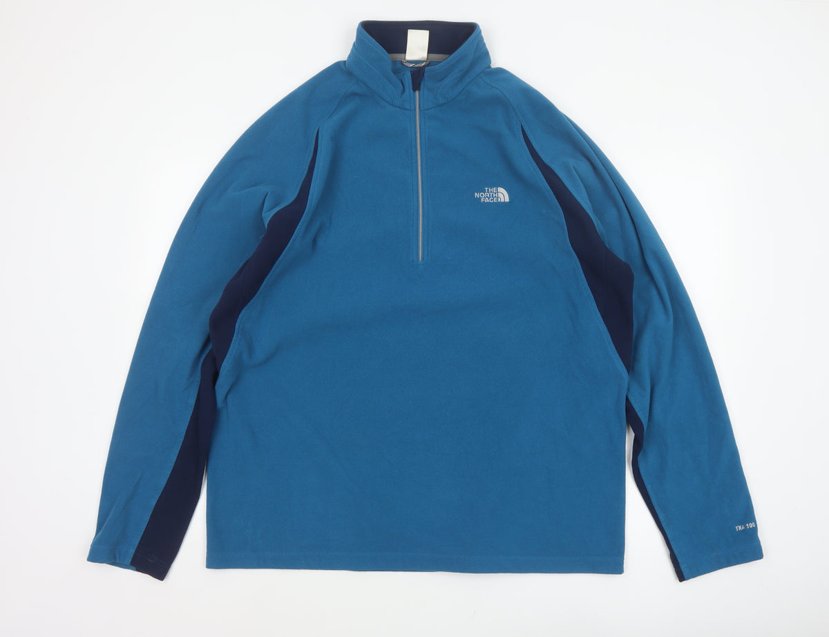 The North Face Men’s Blue XL TKA 100 1/2 Zip Fleece Sweatshirt