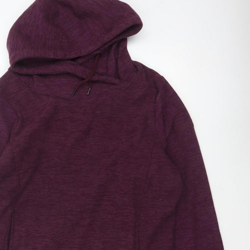 Regatta Women's Purple UK 14 Fleece Pullover Hoodie Drawstring Pockets