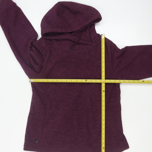 Regatta Women's Purple UK 14 Fleece Pullover Hoodie Drawstring Pockets