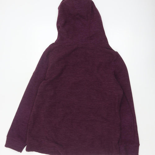 Regatta Women's Purple UK 14 Fleece Pullover Hoodie Drawstring Pockets