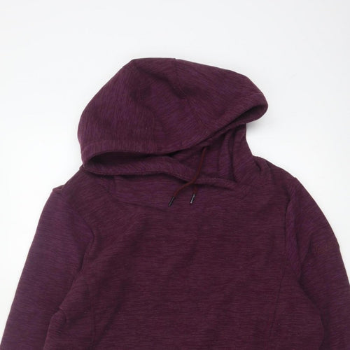 Regatta Women's Purple UK 14 Fleece Pullover Hoodie Drawstring Pockets