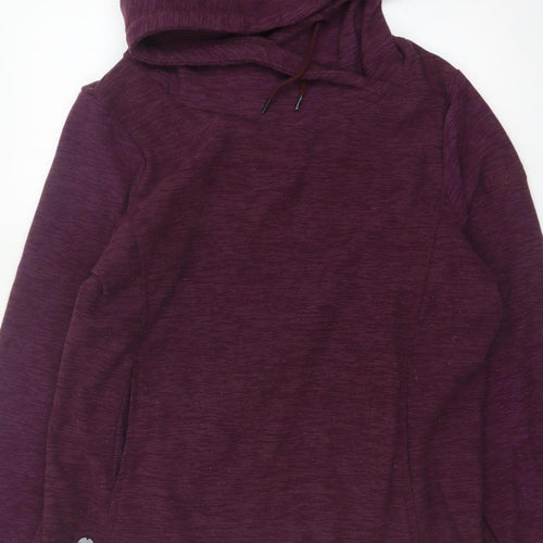 Regatta Women's Purple UK 14 Fleece Pullover Hoodie Drawstring Pockets