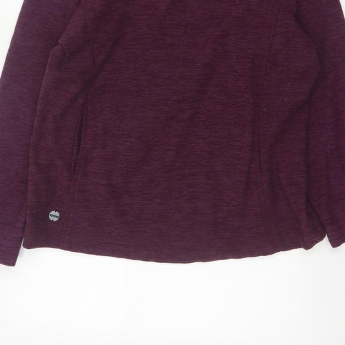 Regatta Women's Purple UK 14 Fleece Pullover Hoodie Drawstring Pockets