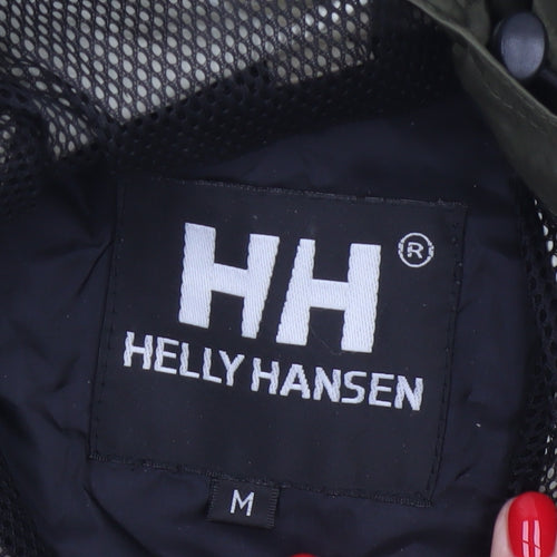 Helly Hansen Men's Green M Hooded Waterproof Rain Jacket Outdoor