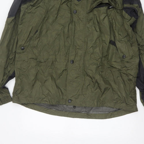 Helly Hansen Men's Green M Hooded Waterproof Rain Jacket Outdoor