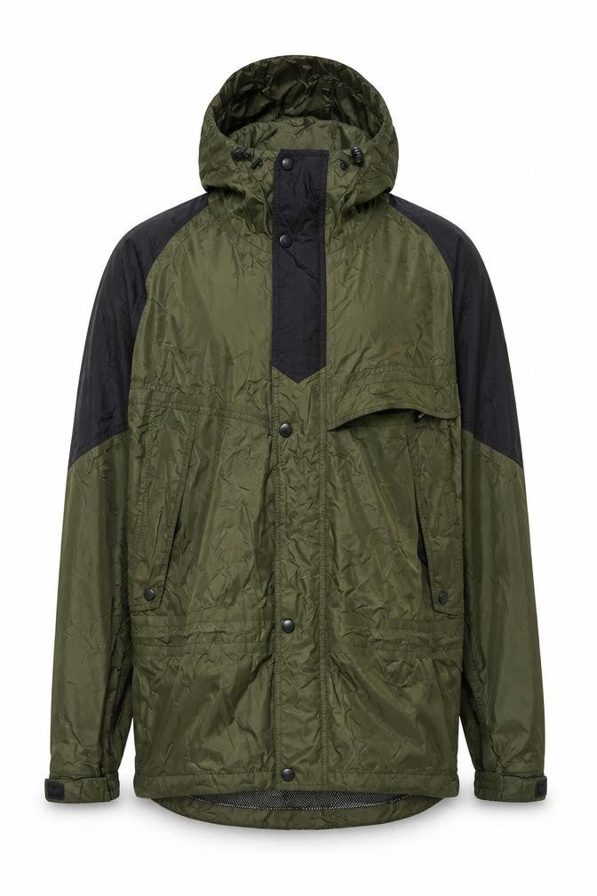 Helly Hansen Men's Green M Hooded Waterproof Rain Jacket Outdoor