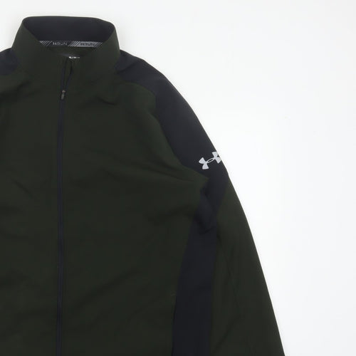 Under Armour Men's Green XL Fitted Softshell Running Jacket Full Zip