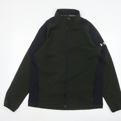 Under Armour Men's Green XL Fitted Softshell Running Jacket Full Zip